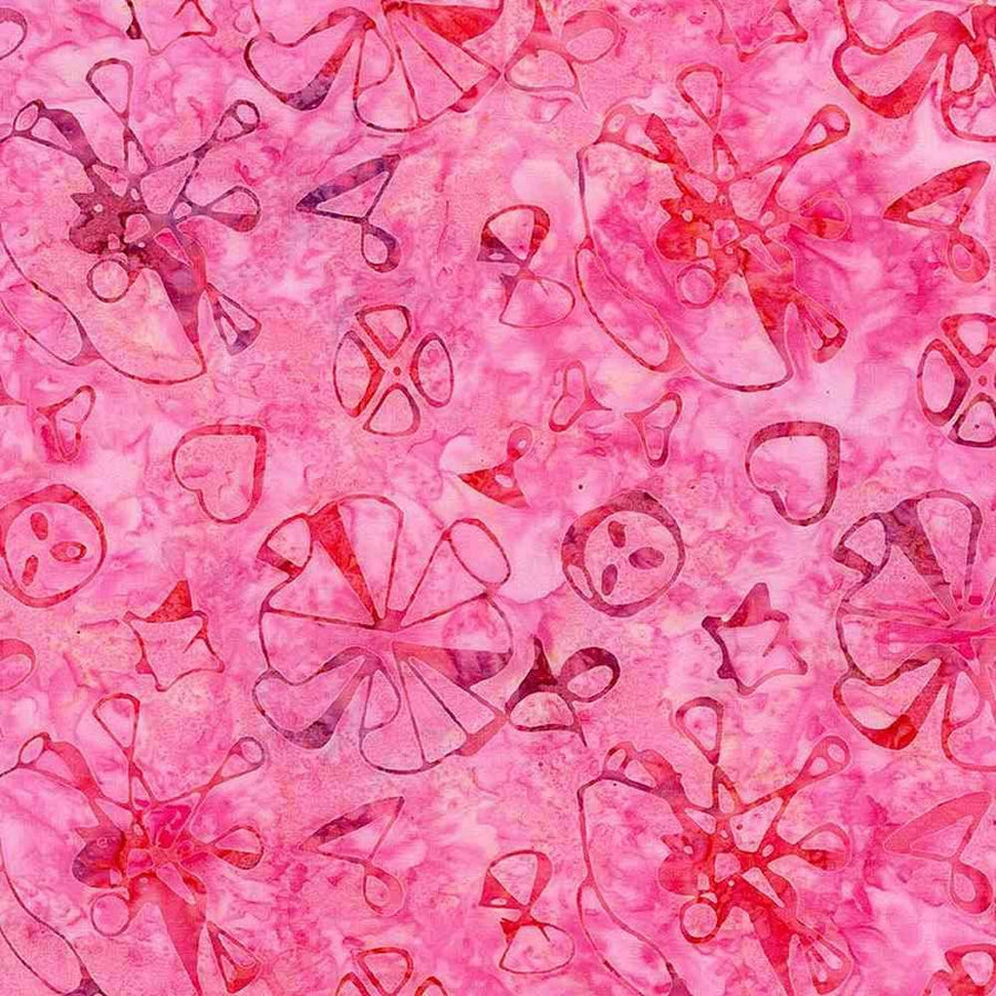Timeless Treasure - Tonga Merlot - Dainty Petals and Dots Pink Timeless Treasures 