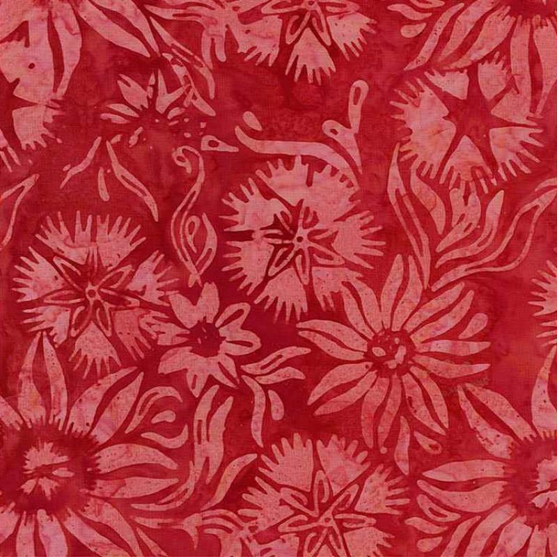 Tonga 4th of July - Scheming Florals - Red Timeless Treasures 
