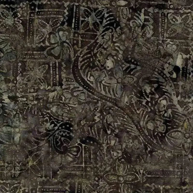 Tonga Plum Fusion - Weaved Floral Tiles - Earth Timeless Treasures 