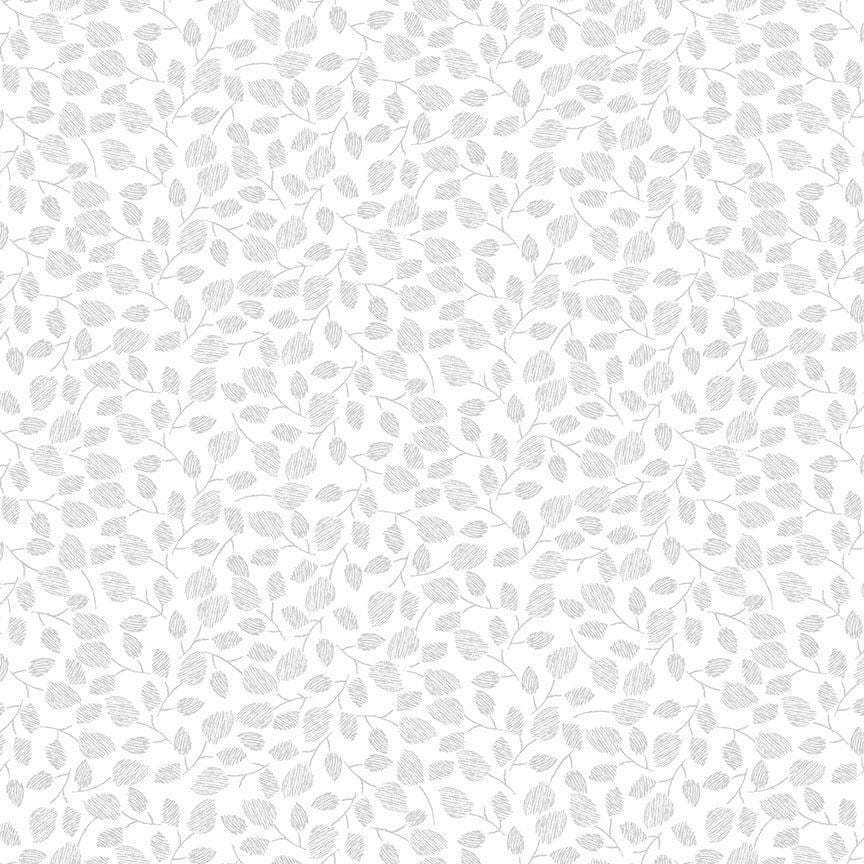 Whiteout - Buttercup Leaf White on White Timeless Treasures 