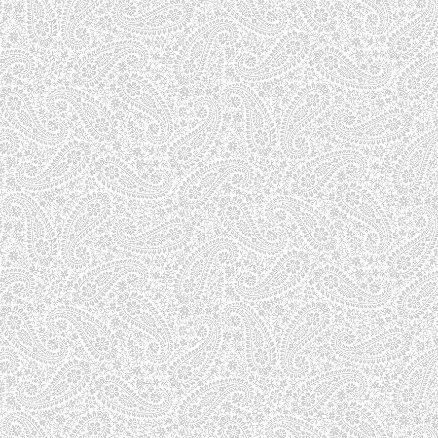 Whiteout - Parsle Florals White on White Timeless Treasures 