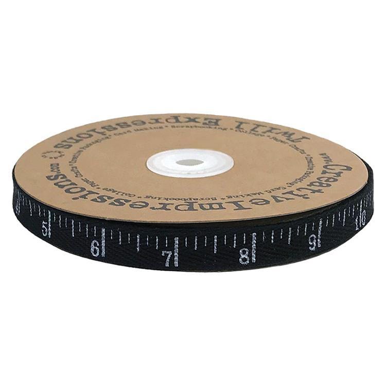 Antique Twill Ribbon - Black and White Tape Measure MODA/ United Notions 