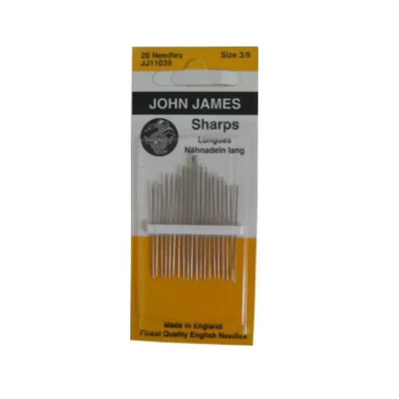 John James - Sharps Hand Needles Size 3/9 20ct MODA/ United Notions 