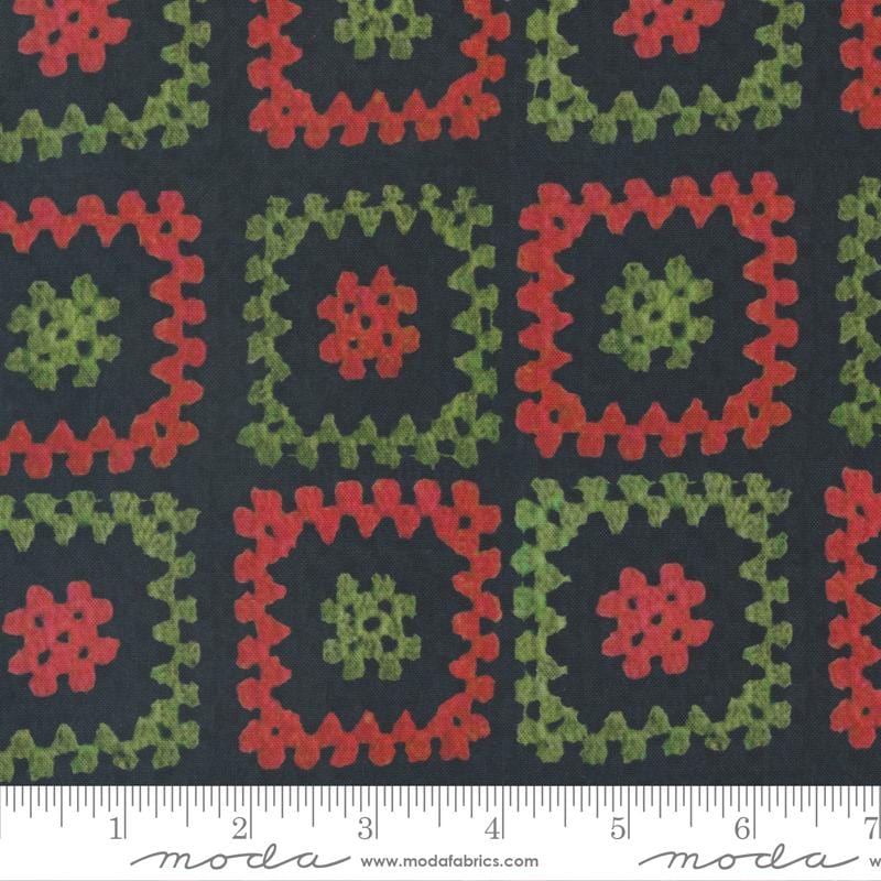 Moda - Christmas Faire - Crochet Squares Red Green Black MODA/ United Notions 