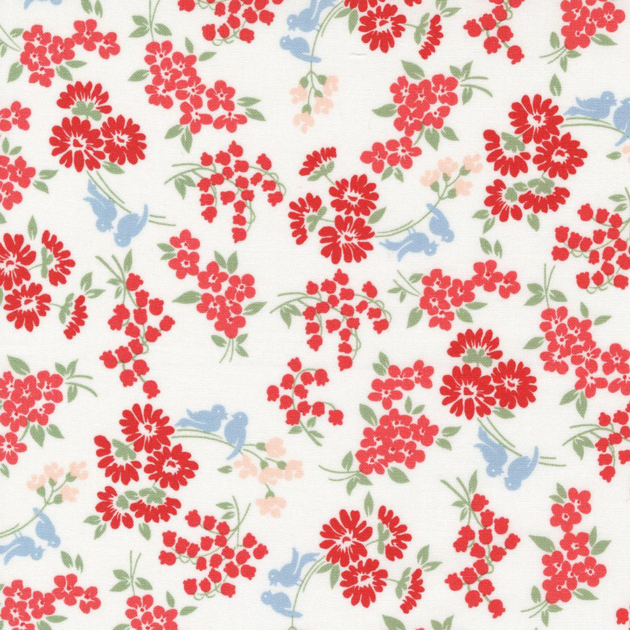 Moda - Dwell - Songbird Cream Red MODA/ United Notions 