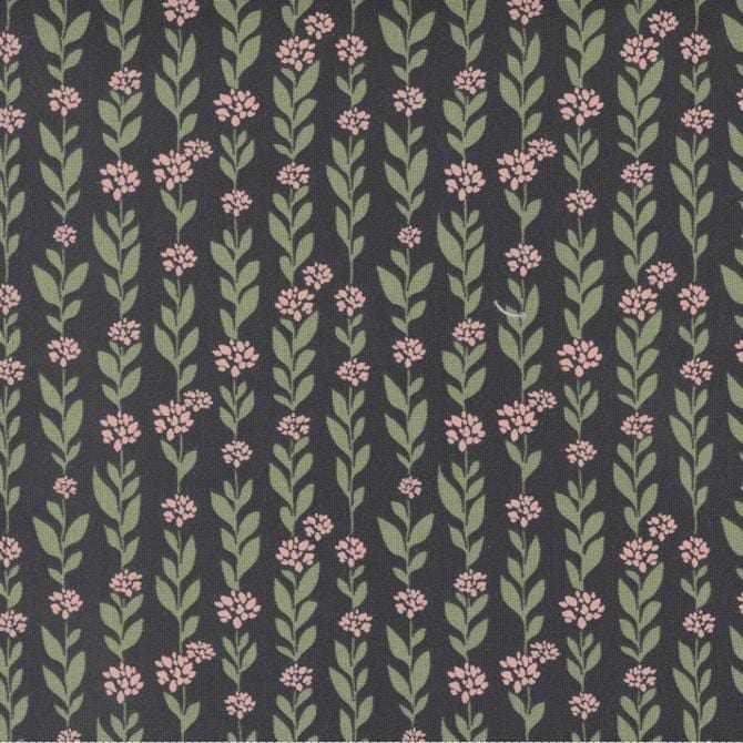 Moda Fabrics - Country Rose - Small Floral Climbing Vine Charcoal MODA/ United Notions 