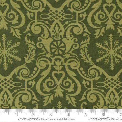 Moda -  Peppermint Bark  - Glacier Damask Pine MODA/ United Notions 