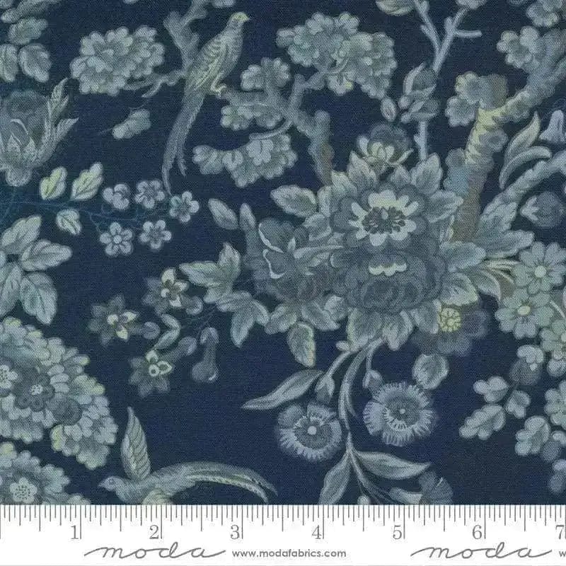 Moda Fabrics - Regency Somerset Blues - Glastonbury Floral Midnight Blue MODA/ United Notions 