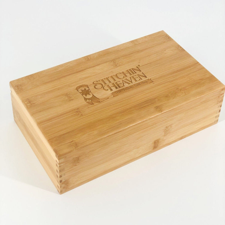 Stitchin' Heaven - Engraved Bamboo Storage Box MODA/ United Notions 