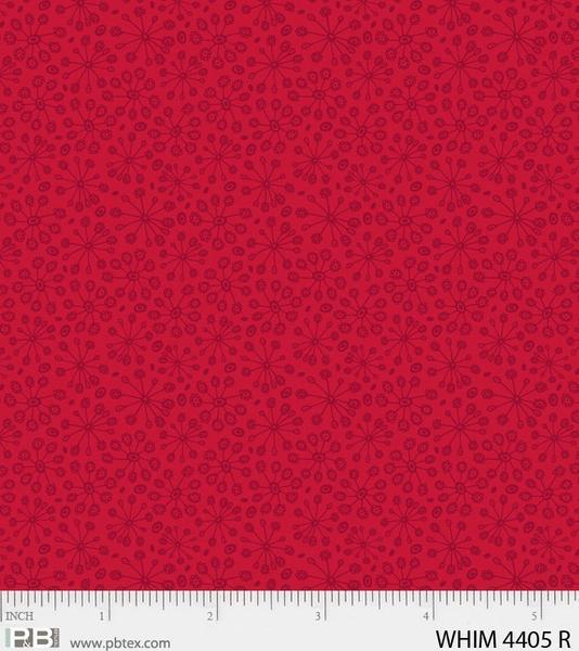 Whimsy - Dandy Blossom - Red P & B TEXTILE, INC 