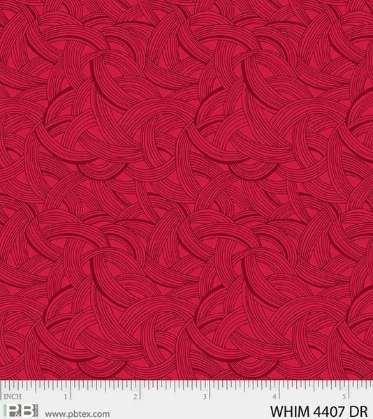P&B Textiles - Whimsy - Flight Pattern Dark Red P & B TEXTILE, INC 