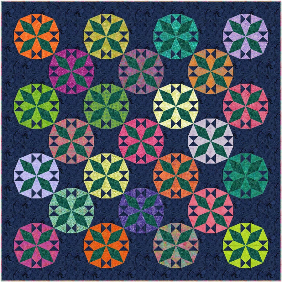 Solar Flares Quilt Pattern Whirligig Designs 