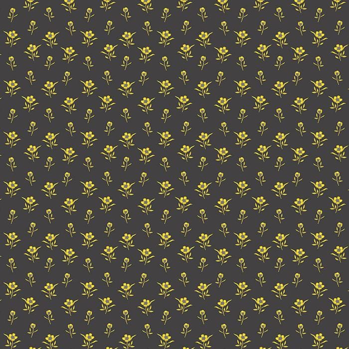 Belle - Picked Flowers Charcoal 53440-2