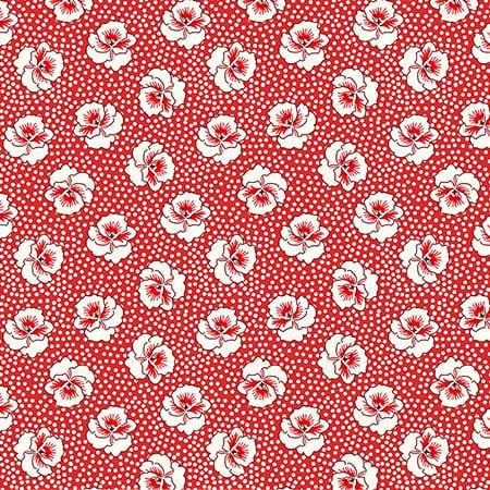Wild Flour - Pansy Dot Red Windham Fabrics 