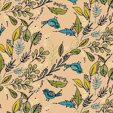 Windham - Jaye Bird - Flying Foliage Peach Windham Fabrics 