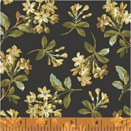 Tara Black Floral Windham Fabrics 