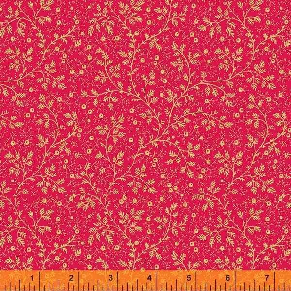 Windham Fabrics - Frosted Forest - Ditsy Vine Red Windham Fabrics 