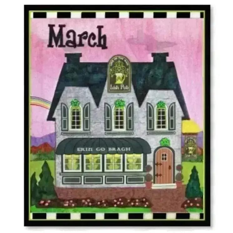 March Holiday House Pattern Zebra Patterns 